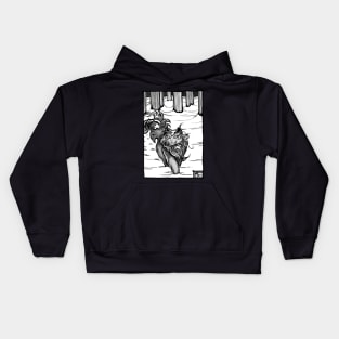 Japanese Cat Ghost Kids Hoodie